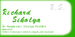 richard sikolya business card
